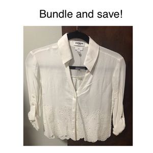 Express Crop Portofino Slim Fit (White)